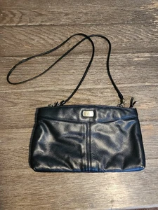 Etienne Aigner schwarz Leder Schultertasche Handtasche Clutch - Bild 1 von 8