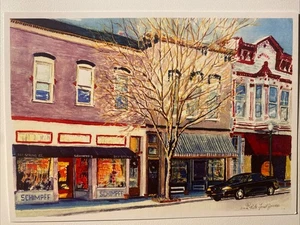 Postal Schimpff’s Confectionery Rita Ford Jones acuarela nueva sin publicar - Imagen 1 de 2