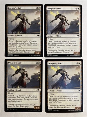 4x Mtg Kamigawa Neon Dynasty Dragonfly Suit NM/M Magic The Gathering - Bild 1 von 2