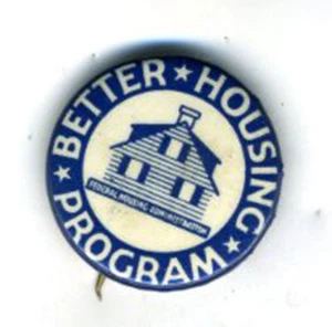 1915 Celluloid Pinback Better Housing Program - Bild 1 von 1
