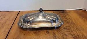  Vintage versilbert bedeckt Butterdose 8 1/2"  - Bild 1 von 6