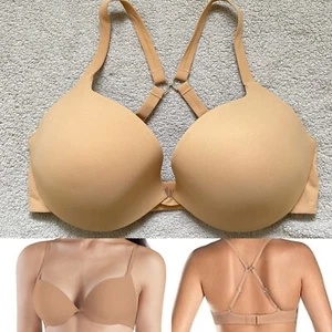 BN Hanro Allure Deep Plunge Padded Underwire Bra Nude 34D/36CD/38CD RRP$84 - Picture 1 of 39