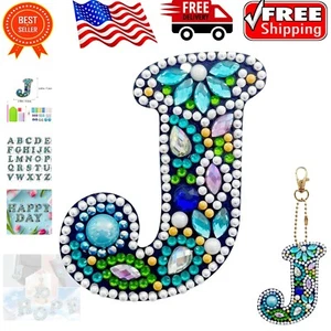 DIY Diamond Painting Keychain Kit - 5D Alphabet Letters for Creative Fun - Picture 1 of 8