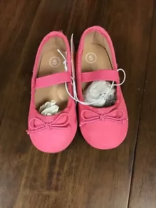 A45 NEW Toddler Girls' Becca Ballet Flats in Pink by Cat & Jack Size 5 free ship - Picture 1 of 5