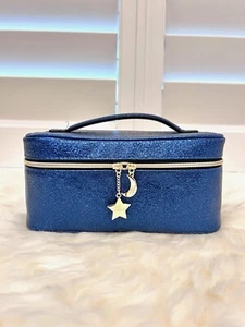 Estee Lauder Makeup Cosmetic Bag Pebble Grain Star & Moon Pouch Case Tote - Picture 1 of 10