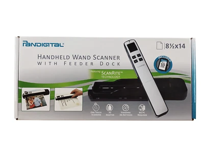Pandigital Handheld Wand Scanner w/ Feeder Dock Red New Sealed - Image 1 of 4