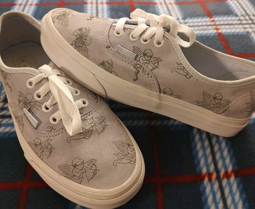 RARA Sneakers Vans Love You Till Death Skull Cupids blu scamosciato taglia W7 M5 5