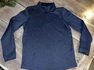 Under Armour Long Sleeve Pullover Mens Medium 1/4 Zip Cold Gear Loose Fit Blue - Picture 1 of 5