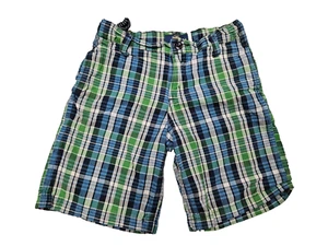Oshkosh Blue Green Plaid Lightweight Stylish Shorts Adjustable Waist size 5 - Picture 1 of 8