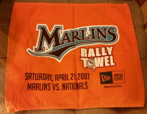 2007 Florida Marlins vs Washington Nationals, Miami Herald Rally Towel- 8x8 in Cover