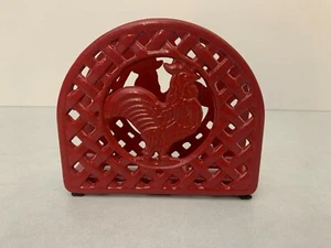 Red Cast Iron - Rooster - Napkin Holder - Picture 1 of 6