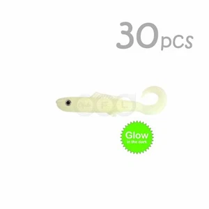 Señuelo suave de pesca 30 piezas 4" Blams Swimbaits calamar wham cola de natación minnow - brillante - Imagen 1 de 6