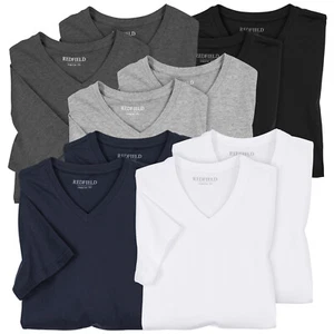 Redfield Plus Sizes Double Pack T-Shirts V-Neck XXL to 10XL NEW - Picture 1 of 6