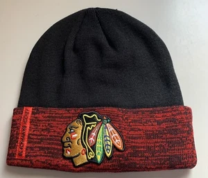 Chicago Blackhawks Red & Black Licensed New Beanie/ Winter Hat! By Fanatics - Picture 1 of 2