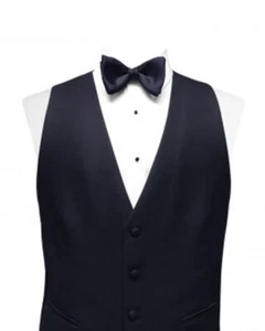 Men's Ike Behar Navy Tuxedo Vest - Picture 1 of 1