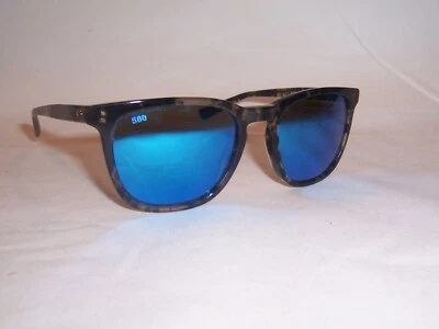 NEW COSTA DEL MAR SULLIVAN SUNGLASSES BLACK KELP/BLUE MIRROR 580G $269 POLARIZED - Image 1 of 4