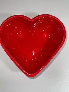 Rote Keramik Liebe Herzform Schale Süßigkeiten, Schmuck, Backen, Blue Harbor - Bild 1 von 7