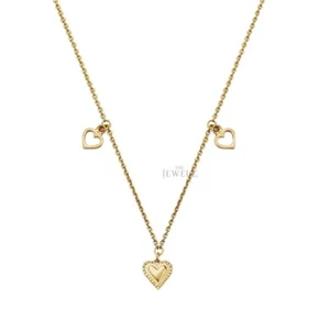 14K Solid Gold Unique Love Heart Wedding Pendant Necklace - The Jewelz - Picture 1 of 4