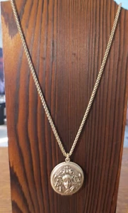 NEW Sweet Romance Art Nouveau Lady silver Locket Necklace BEAUTIFUL! - Picture 1 of 7