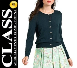 Pullover donna Naf Naf cardigan girocollo Mod JHNG8 MILOU Verde (-50%) - Imagen 1 de 4