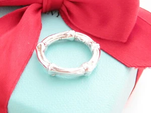 Tiffany & Co Silver Bamboo Ring Size 5 - Picture 1 of 4