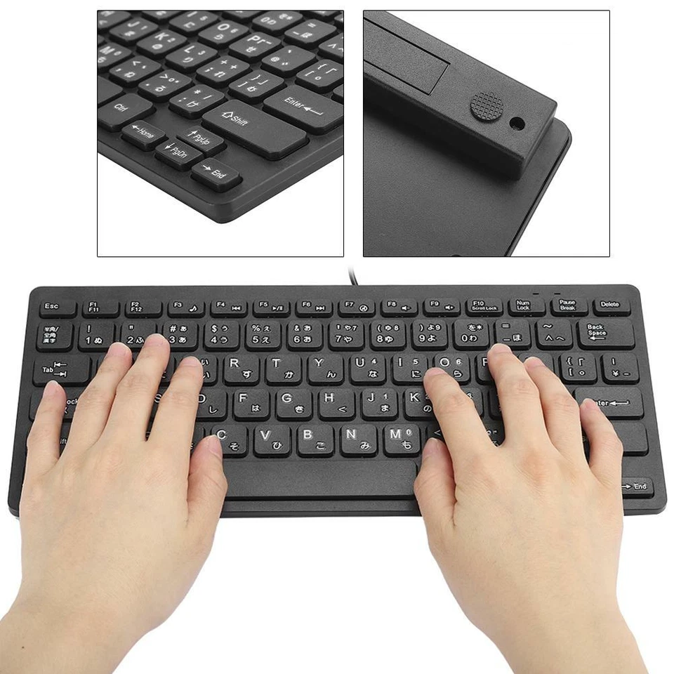 USB Wired Ultra Thin Japanese Keyboard 78 Keys for PC Desktop Laptop Computer - Image 1 of 4