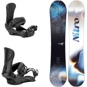 WOMEN NITRO SET 2025: Lectra CAM-OUT + Cosmic | snowboard 142cm + bindings S/M - Picture 1 of 1