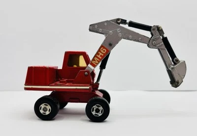 Vintage 1970 Matchbox King Size K-1 Hydraulic Excavator, Red & Silver / Grey — 第 1/4 张图片