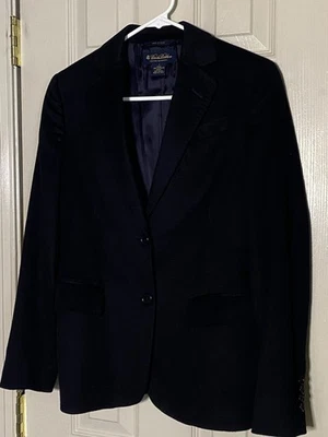Blazer Brooks Brothers para mujer 4 negro de un solo pecho Chaqueta 100 % cachemir Italia Foto 1 de 4