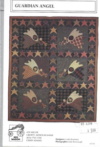 Red Wagon Quilt Pattern-Guardian Angel-58" x 68" - Picture 1 of 1