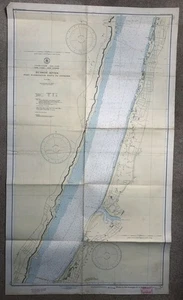 Mapa náutico vintage 1939 USC&GC Hudson Fort Washington Point to Yonkers - Imagen 1 de 4