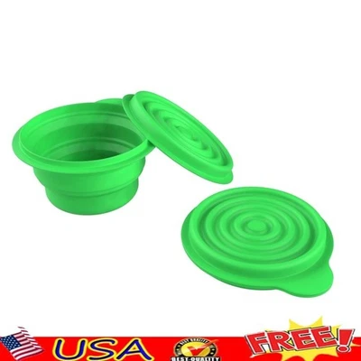 Juego de cuencos de silicona plegables portátiles aptos para lavavajillas viaje senderismo camping EE. UU. Foto 1 de 4