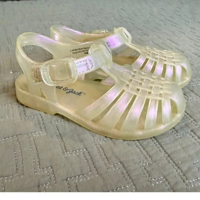 Sandalias de pescador de goma iridiscente transparente Cat & Jack niño bebé niña talla 6 Foto 1 de 4