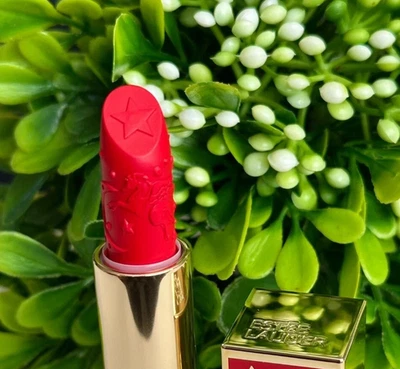 Lápiz labial Estee Lauder edición limitada color puro rojo escarlata 0,12 oz tamaño completo Foto 1 de 2