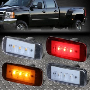 FOR 10-17 RAM TRUCK 3500 4PCS DUALLY BED SIDE FENDER LED MARKER CAB LIGHT CLEAR - Picture 1 of 7