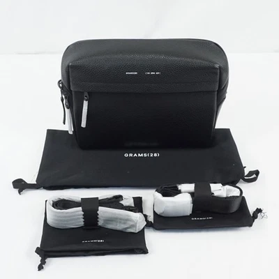 GRAMS(28) 154 City Pack Pebbled Bovine Leather Crossbody In Black (154 0902 039) - Image 1 of 4