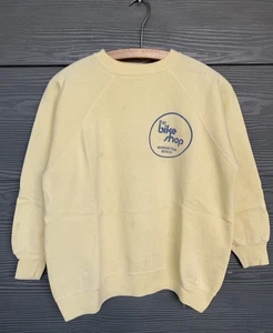 Vintage 70er 80er Manhattan Beach Sweatshirt passt S/M gelb The Bike Shop - Bild 1 von 9