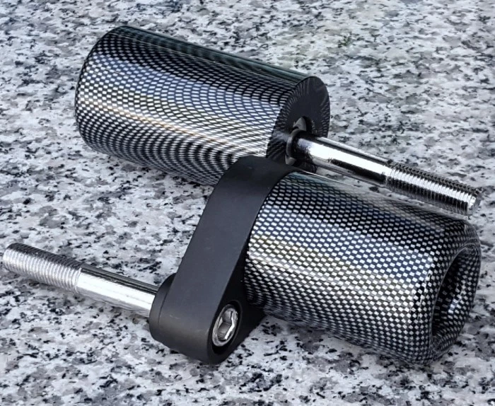 2007-2008 Kawasaki Ninja ZX6 ZX6R CARBON NO-CUT FRAME SLIDERS - Image 1 of 1