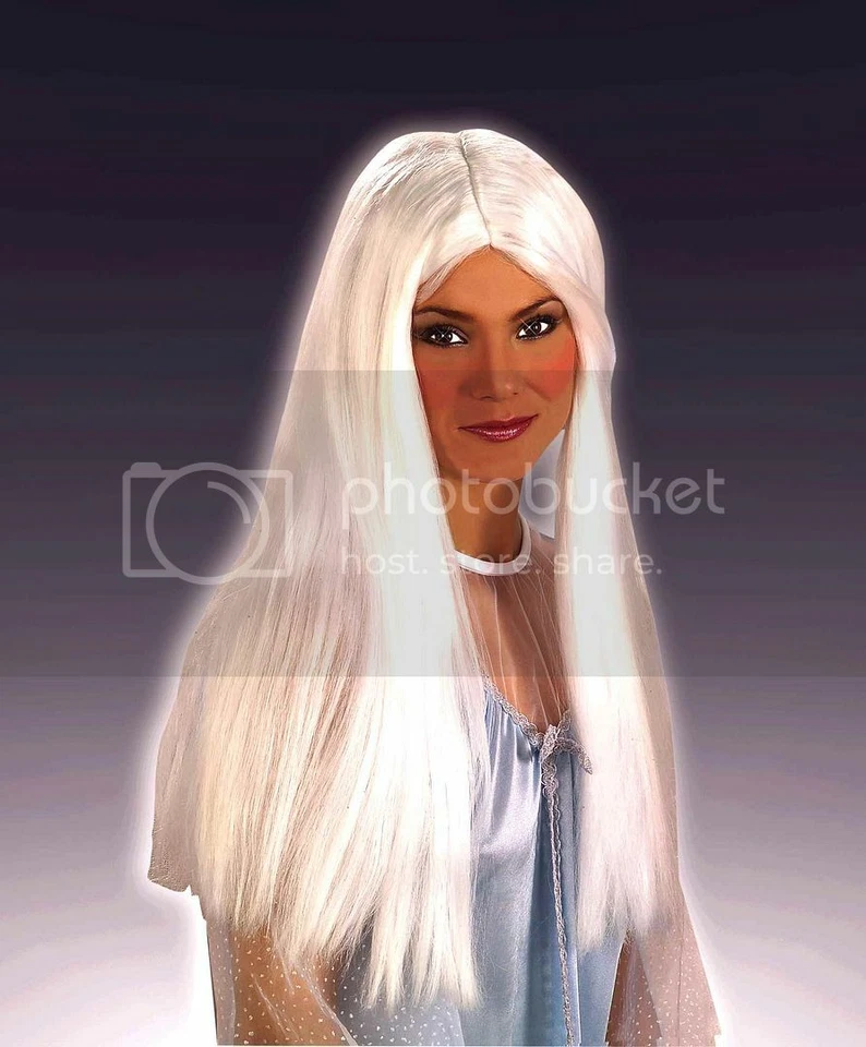 Long White Angel Wig Adult Glamour Costume Accessory Theater - Image 1 of 1