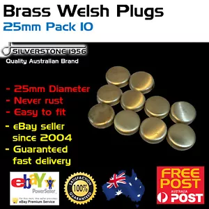 25mm Brass Welch Welsh Freeze Core Plug pack of 10 - Picture 1 of 3