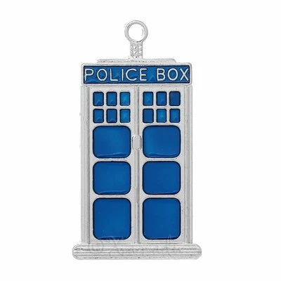 Dijes Doctor Who Blue Police Box Tardis al por mayor 50 mm C9563 - 1, 2 o 5 piezas Foto 1 de 3