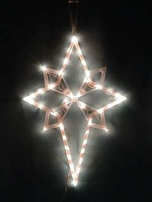 Lighted Christmas Holiday Star of Bethlehem Window Decor 43 Lights 21.5" Tall - Image 1 of 4