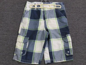 OP Ocean Pacific Board Shorts Swimwear Boys Size 16 Blue Green White - Picture 1 of 3