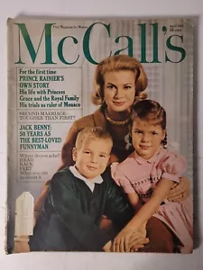 McCall's Magazine April 1963 Vintage MCM Ads, Recipes, Fashion, Prince Ranier - Picture 1 of 11