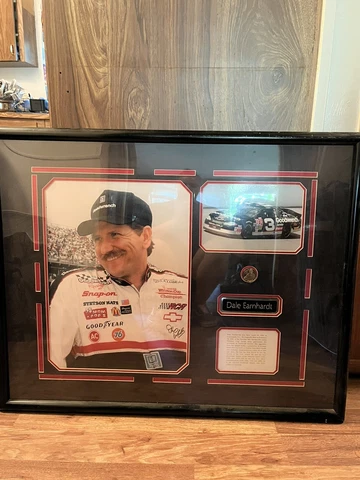 One Of A Kind Dale Earnhardt wall plaque W/ 24k Gold Coin Cover
