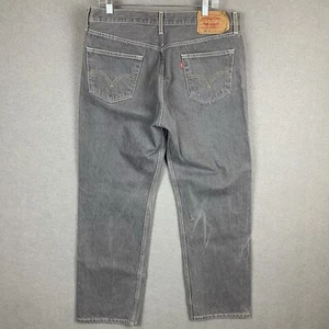 Vintage Levi’s 501XX Jeans Button Fly Straight Fit Gray Denim Mens 38x32 - Picture 1 of 16
