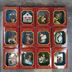 Juego Completo 12 Adornos Navideños Grandeur Noel Edición Coleccionista Vintage Nuevo en Caja - Imagen 1 de 14