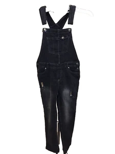 Jordache Girls SZ L/G (10/12) Overalls Jean Stretch Rhinestones embellished..++ - Picture 1 of 17