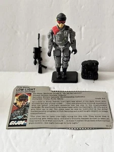 Vintage 1986 GI JOE LOW-LIGHT (v1) Figure W/ File Card - Picture 1 of 5