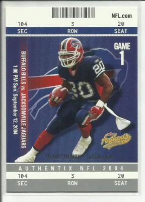 2004 Fleer Authentix #49 Travis Henry Buffalo Bills - Image 1 of 2